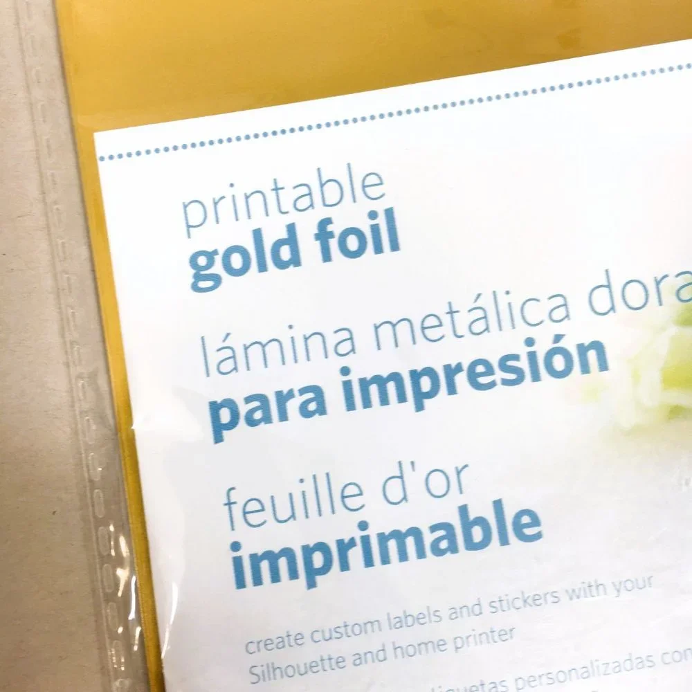 Silhouette Printable Gold Foil 8 sheets